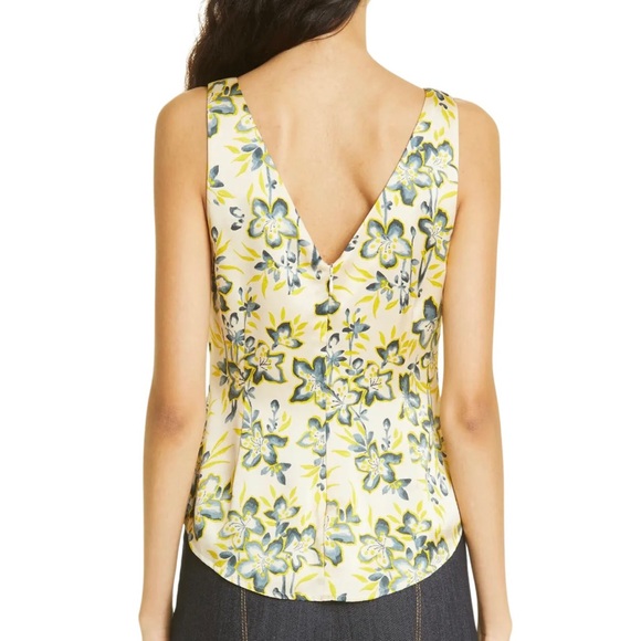 NEW CINQ A SEPT SLEEVELESS FLORAL PRINT TOP - Picture 6 of 8